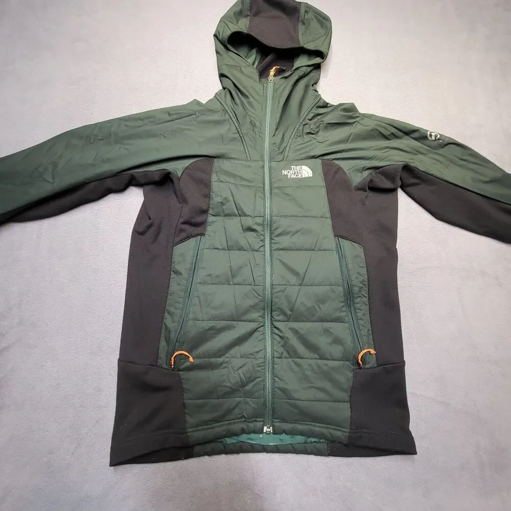North Face Summit Series Zephyrus Hybrid Jacket Mens S Green Black Hooded